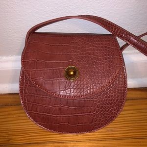 Pink/red textured purse